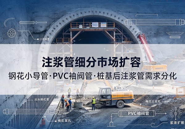 翔安注浆管细分市场扩容，隧道钢花小导管、PVC 袖阀管、桩基后注浆管需求分化